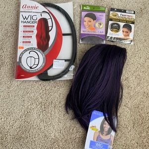 Wig + wig hanger and caps